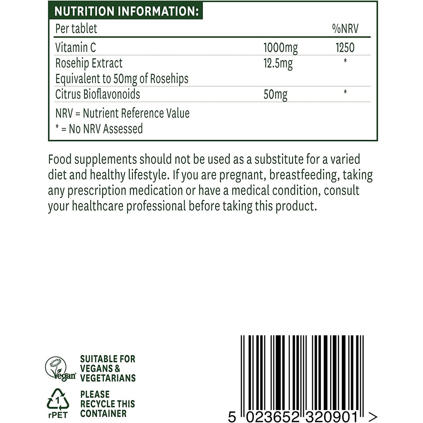 Nature’s Aid Vitamin C (90 Capsules)