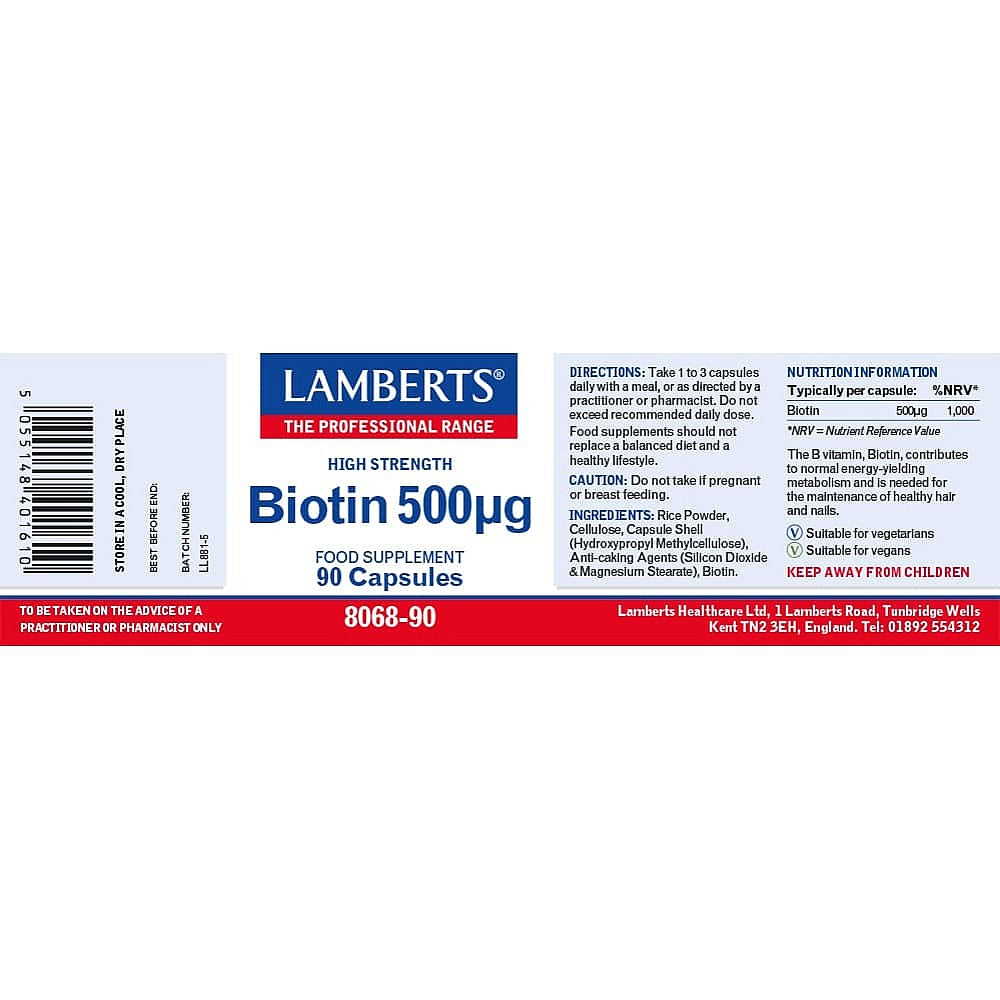 Lamberts Biotin 500ug