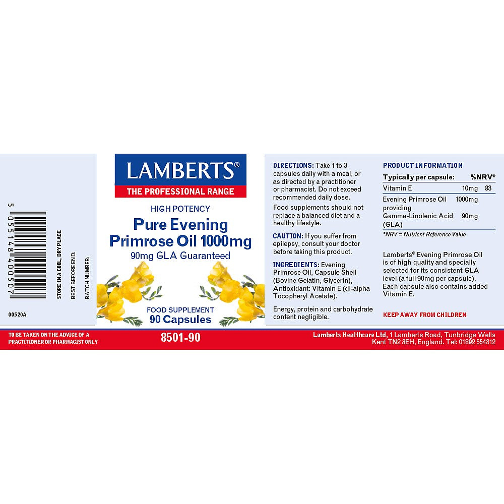 Lamberts Pure Evening Primrose Oil 1000mg