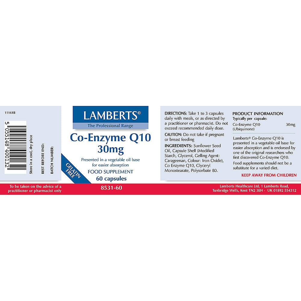 Lamberts Co-Enzyme Q10 30mg