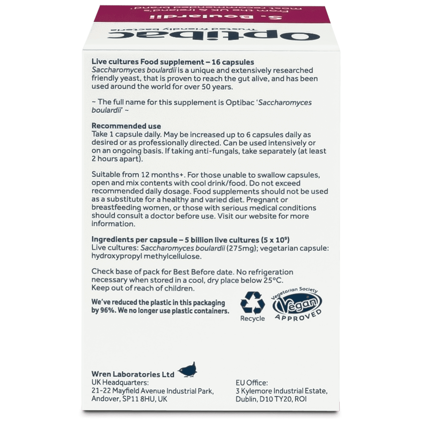 Optibac Saccharomyces Boulardii