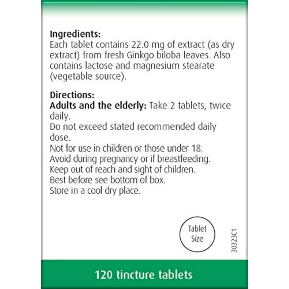 A. Vogel Ginkgo Biloba Tablets