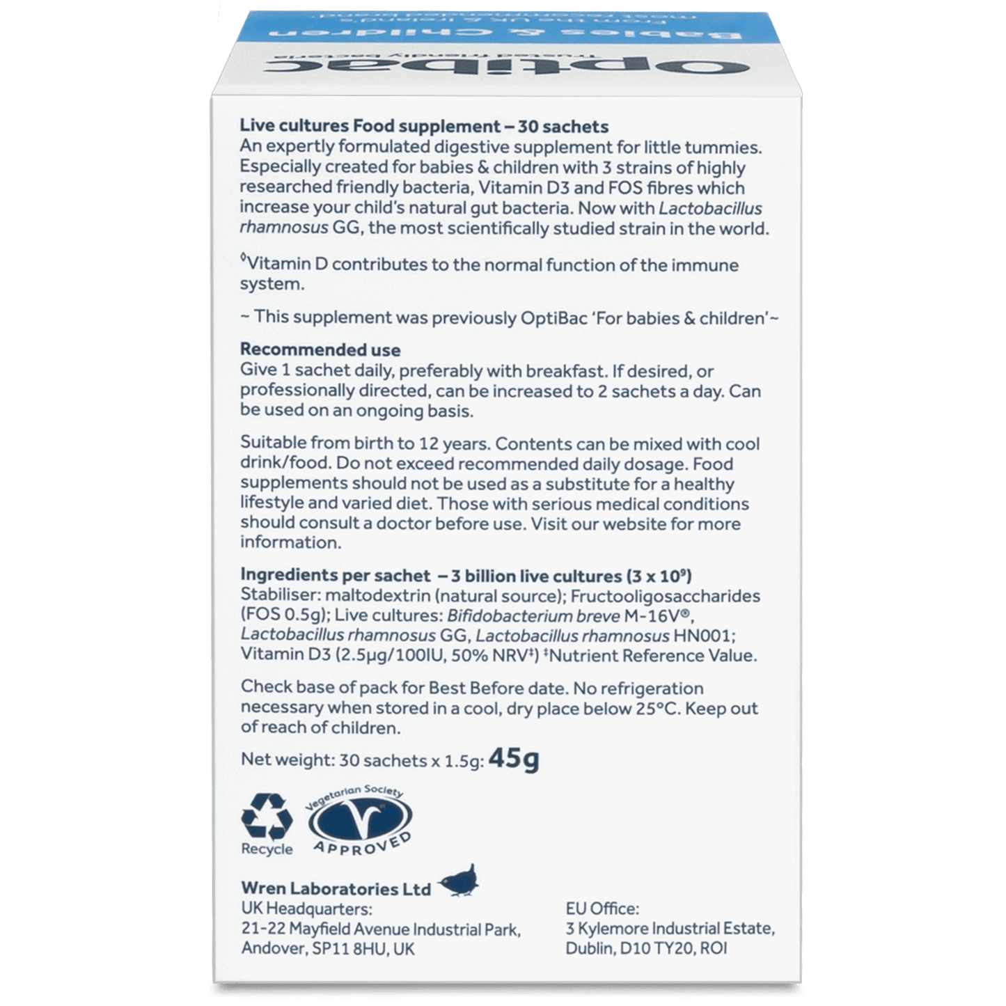 Optibac For Babies & Children 0-12