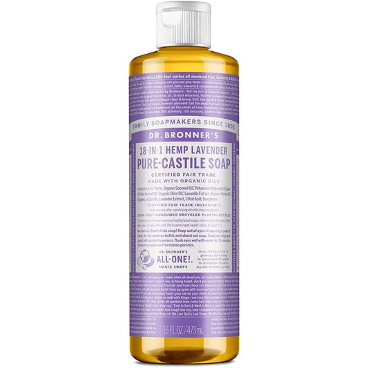 Dr Bronner's Castille Soap Liquid Soap 18-In-1 Lavender