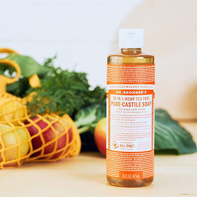 Dr Bronner's Castille Soap Liquid Soap 18-In-1 Tea Tree