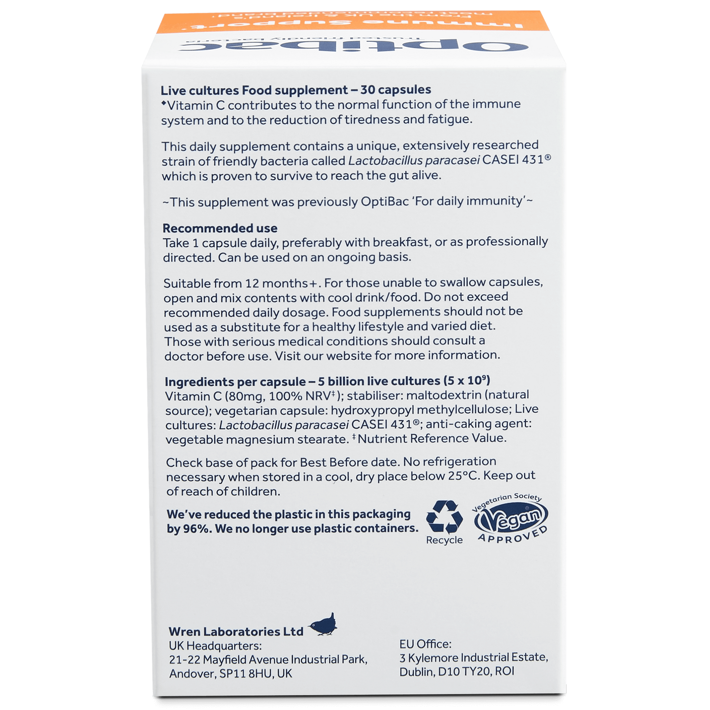 Optibac For Daily Immunity Probiotic