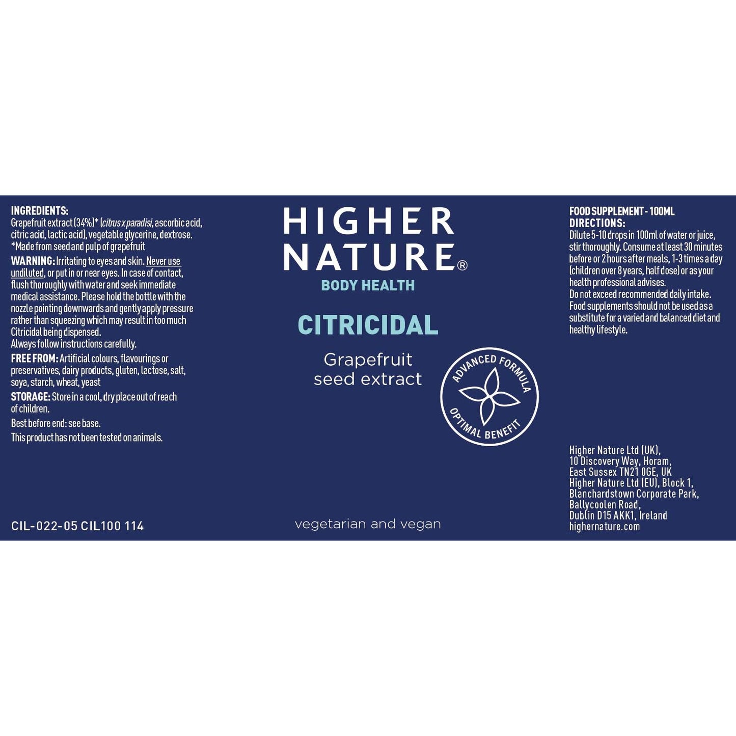 Higher Nature Citricidal Liquid