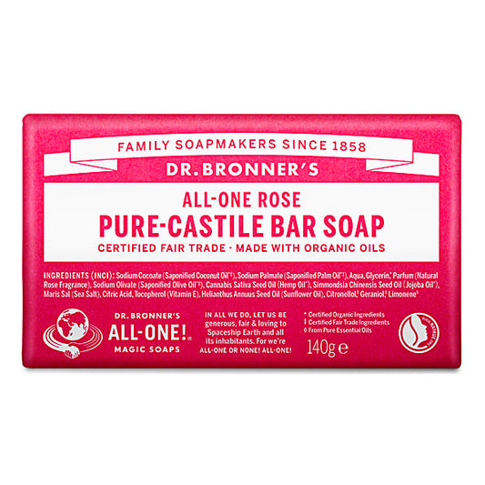 Dr Bronner's Castille Soap Bar All-One Rose