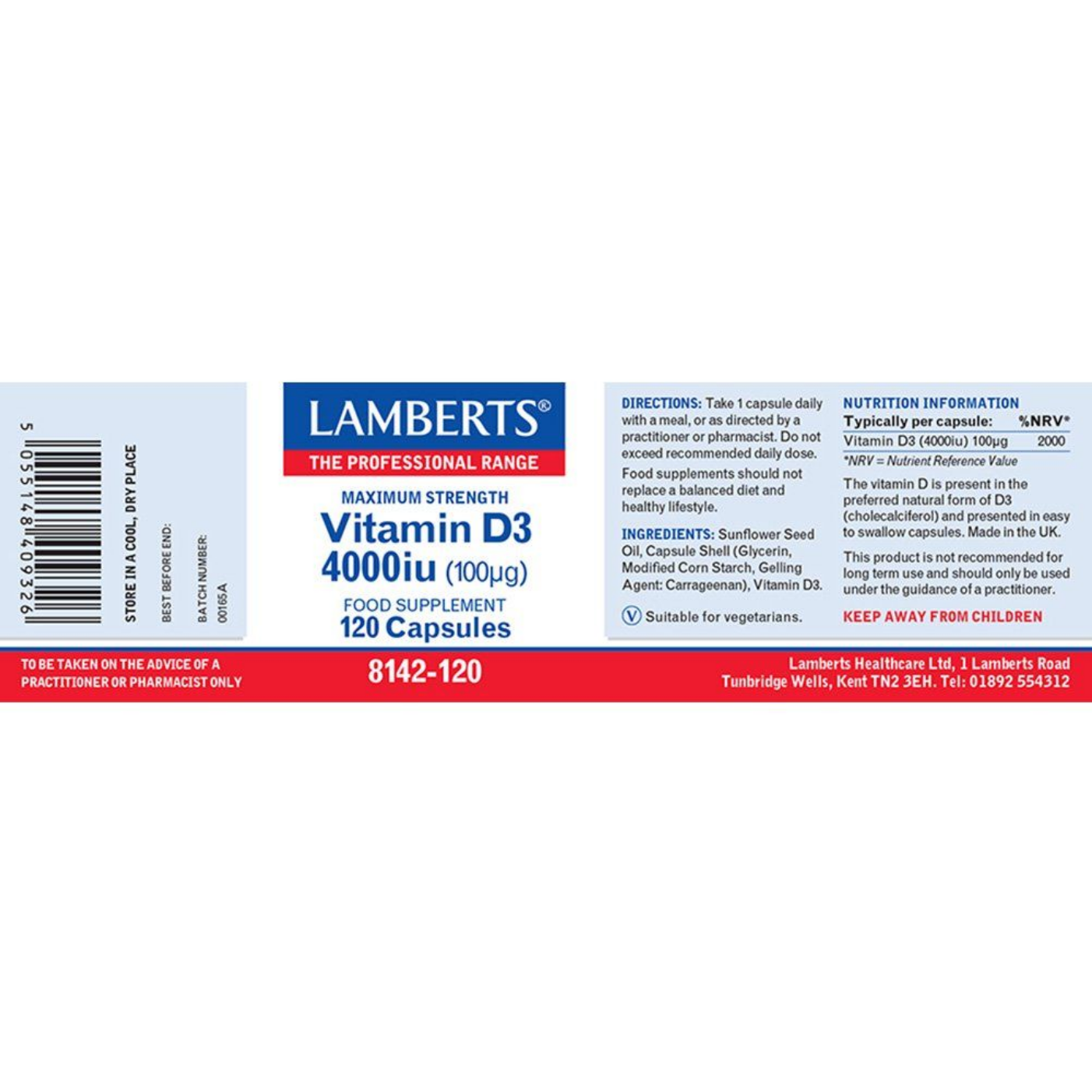 Lamberts Vitamin D3 4000iu Capsules